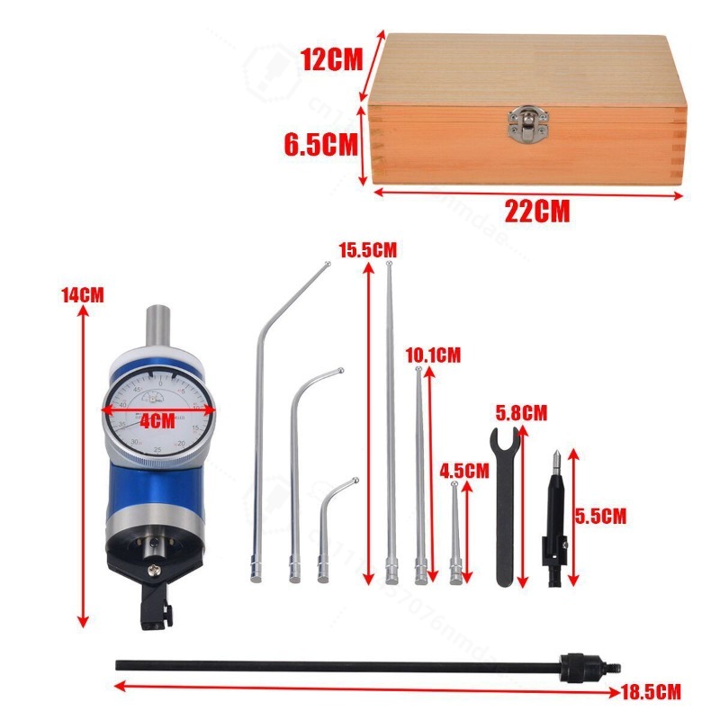 Workshop Tools Center - Indicador de Dial Industrial Azul 0-3mm,